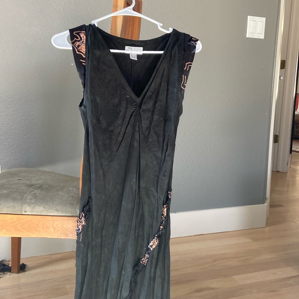 Handmade Dress Black with Silk accents
